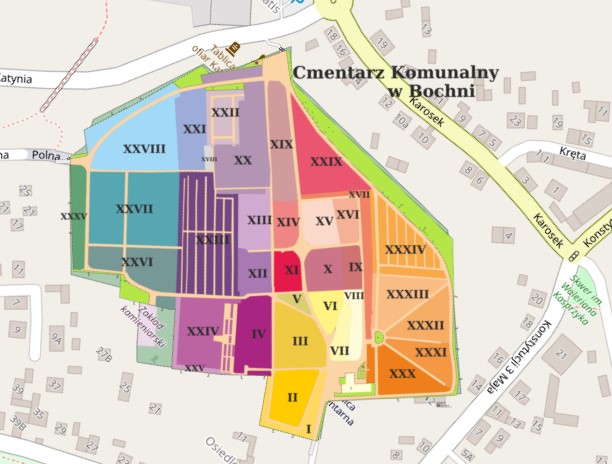 Mapa cmentarza