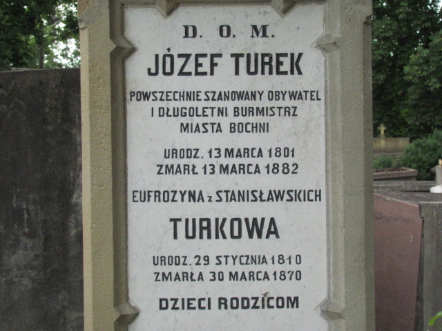 Eufrazyna TUREK 1810 Bochnia - Grobonet - Wyszukiwarka osób pochowanych