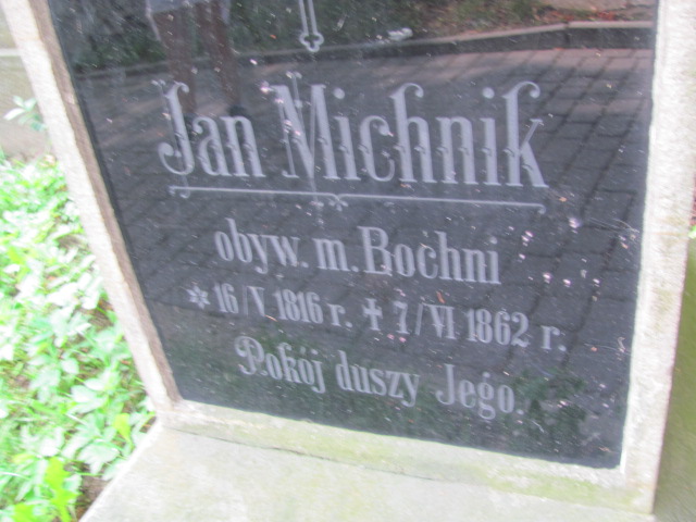 Jan Michnik 1816 Bochnia - Grobonet - Wyszukiwarka osób pochowanych