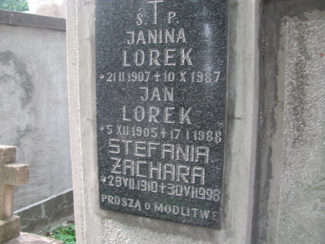 Julia Lorek Bochnia - Grobonet - Wyszukiwarka osób pochowanych