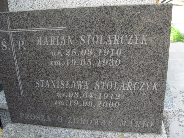 Grób STANISŁAWA STOLARCZYK