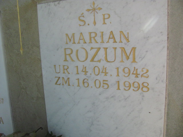 Marian ROZUM 1942 Bochnia - Grobonet - Wyszukiwarka osób pochowanych