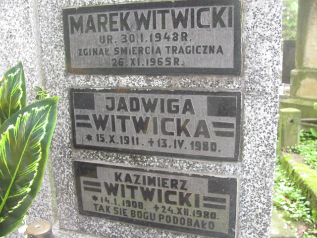 Kazimierz WITWICKI 1908 Bochnia - Grobonet - Wyszukiwarka osób pochowanych
