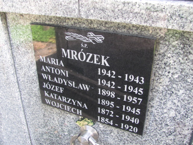 Józef MRÓZEK 1894 Bochnia - Grobonet - Wyszukiwarka osób pochowanych