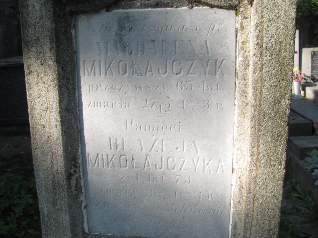 Błażej MIKOŁAJCZYK Bochnia - Grobonet - Wyszukiwarka osób pochowanych
