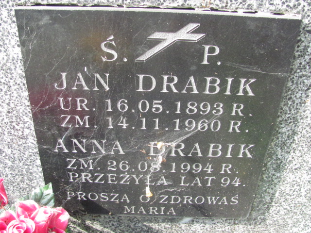 Jan Drabik 1893 Bochnia - Grobonet - Wyszukiwarka osób pochowanych