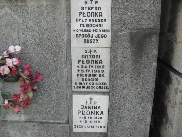 Stefan Płonka 1886 Bochnia - Grobonet - Wyszukiwarka osób pochowanych