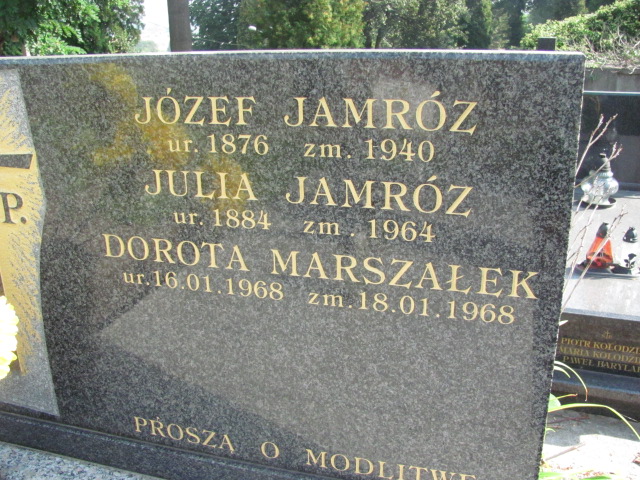 Alicja MARSZAŁEK 1943 Bochnia - Grobonet - Wyszukiwarka osób pochowanych