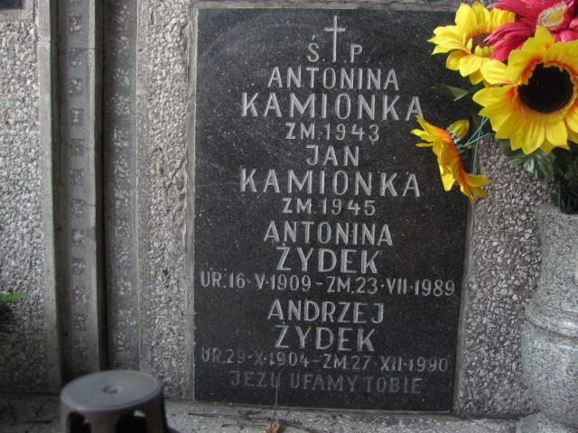 Antonina ŻYDEK 1909 Bochnia - Grobonet - Wyszukiwarka osób pochowanych