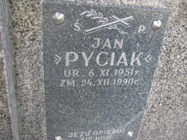 Jan PYCIAK 1951 Bochnia - Grobonet - Wyszukiwarka osób pochowanych