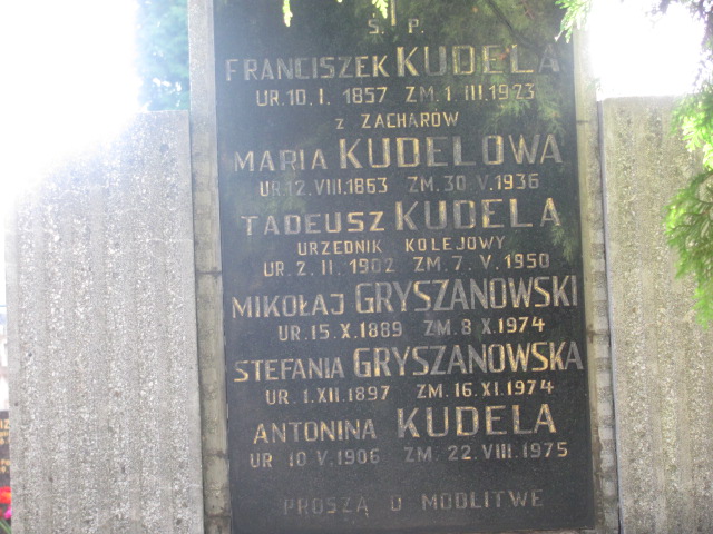 Maria KUDELA 1863 Bochnia - Grobonet - Wyszukiwarka osób pochowanych