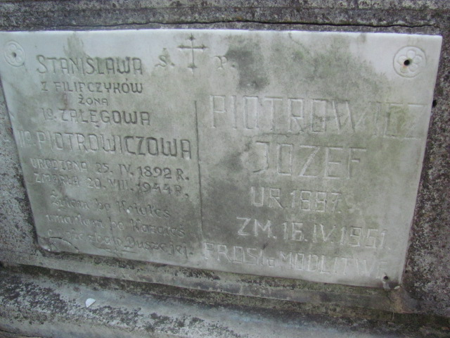 Józef PIOTROWICZ 1886 Bochnia - Grobonet - Wyszukiwarka osób pochowanych