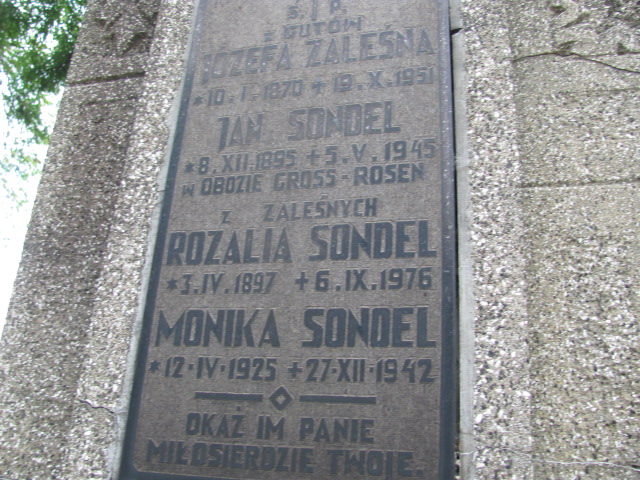 Irena SONDEL 1919 Bochnia - Grobonet - Wyszukiwarka osób pochowanych