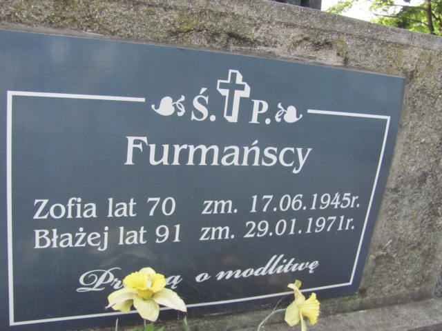 Błażej FURMAŃSKI 1880 Bochnia - Grobonet - Wyszukiwarka osób pochowanych