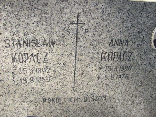 Anna KOPACZ 1900 Bochnia - Grobonet - Wyszukiwarka osób pochowanych