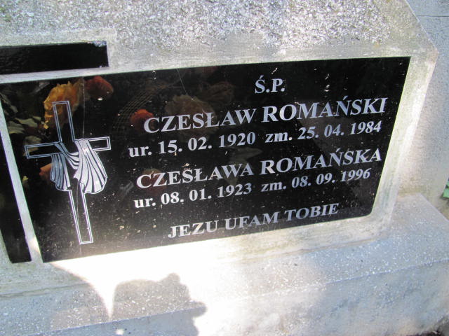 Czesława ROMAŃSKA 1923 Bochnia - Grobonet - Wyszukiwarka osób pochowanych