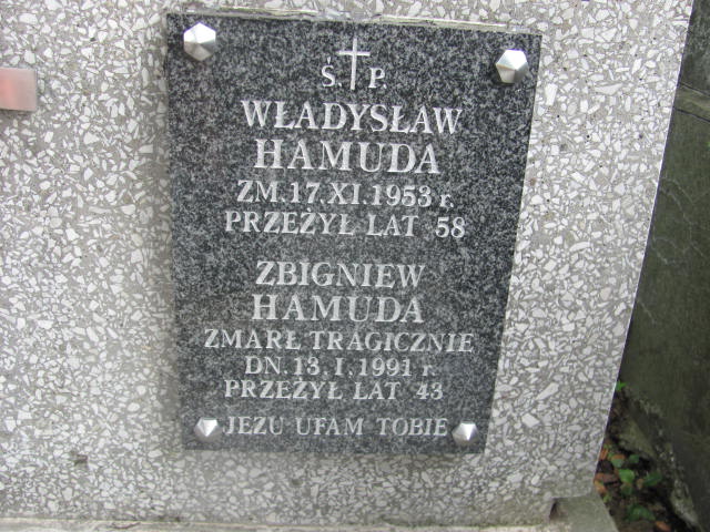 Zbigniew HAMUDA 1947 Bochnia - Grobonet - Wyszukiwarka osób pochowanych