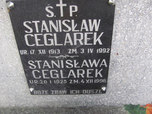 Grób STANISŁAW CEGLAREK
