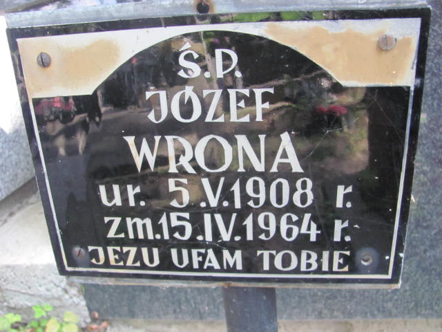 Józef WRONA 1908 Bochnia - Grobonet - Wyszukiwarka osób pochowanych