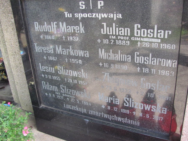 Julian Goslar  1889 Bochnia - Grobonet - Wyszukiwarka osób pochowanych