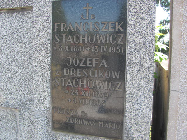 Józefa STACHOWICZ 1879 Bochnia - Grobonet - Wyszukiwarka osób pochowanych