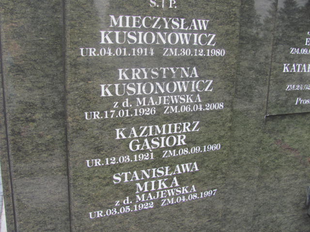 Mieczysław KUSIONOWICZ 1914 Bochnia - Grobonet - Wyszukiwarka osób pochowanych