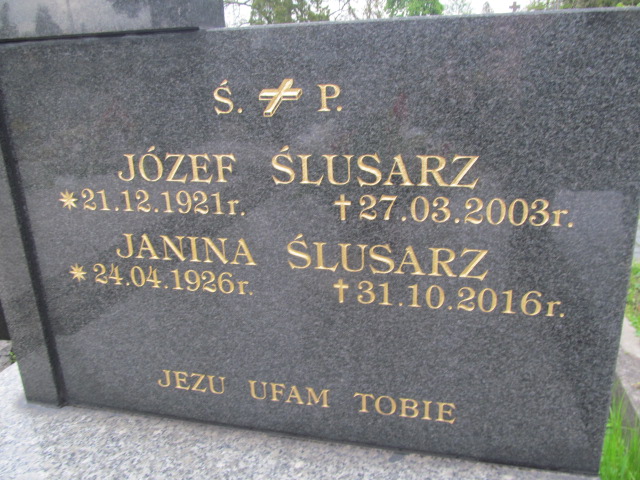 Janina Ślusarz  1926 Bochnia - Grobonet - Wyszukiwarka osób pochowanych