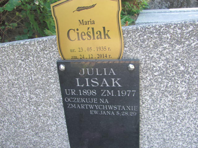 Grób Maria Cieślak