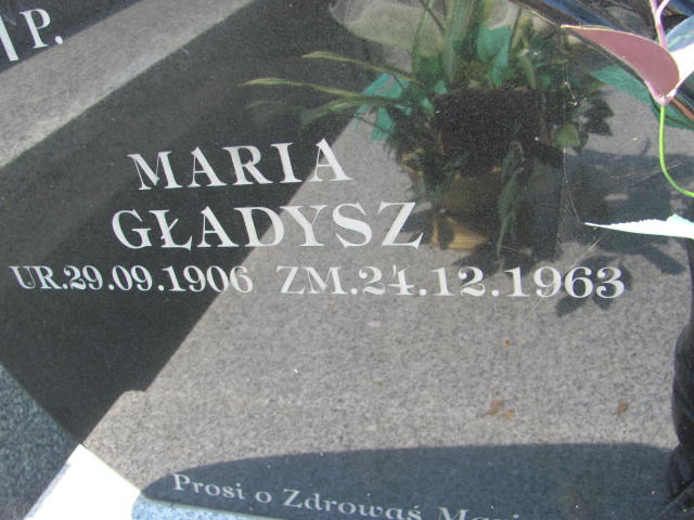 Maria GŁADYSZ 1906 Bochnia - Grobonet - Wyszukiwarka osób pochowanych