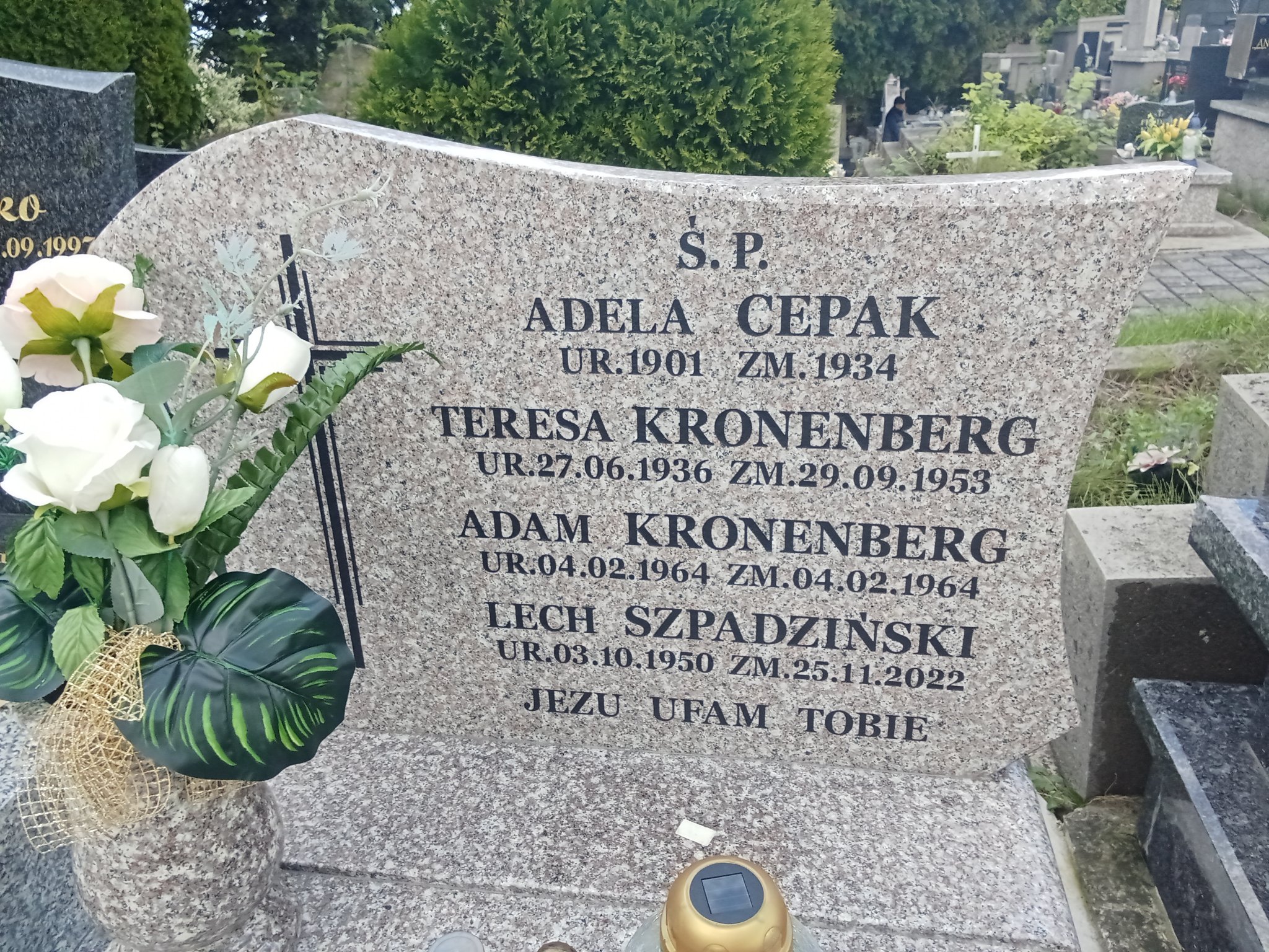 Teresa KRONENBERG 1936 Bochnia - Grobonet - Wyszukiwarka osób pochowanych