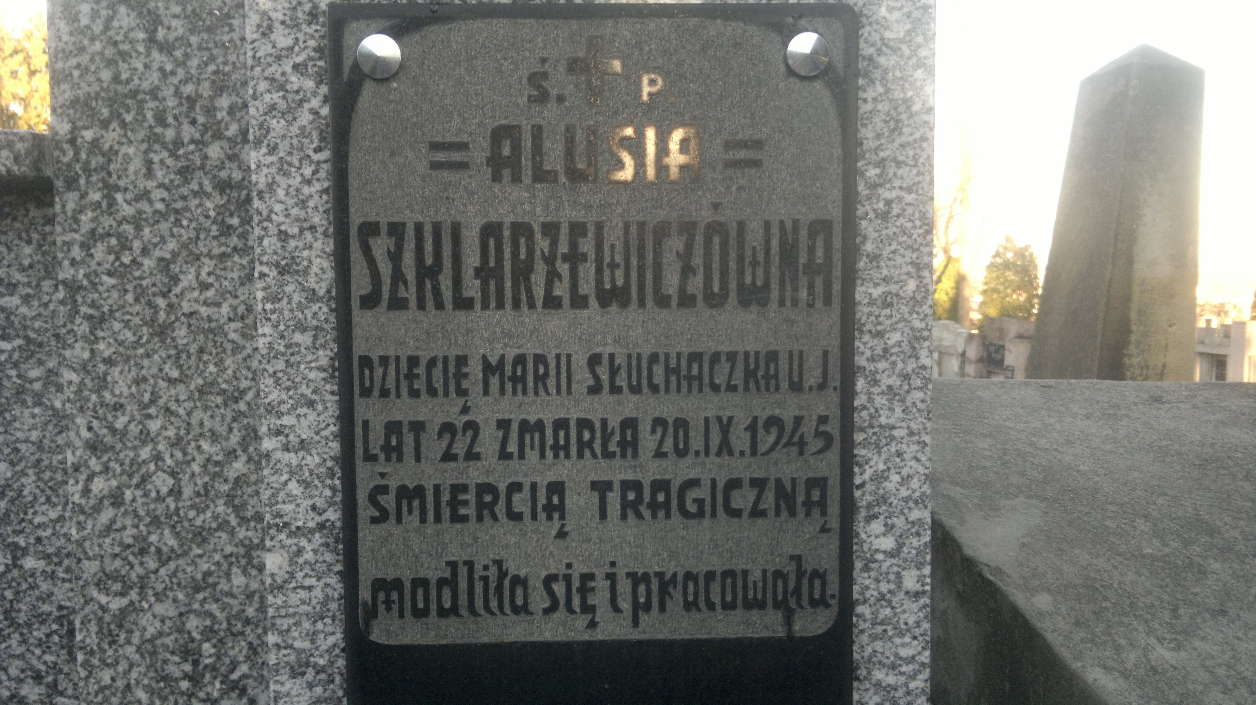 Grób Władysław Bronisław Szklarzewicz