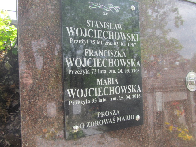 Maria WOJCIECHOWSKA 1923 Bochnia - Grobonet - Wyszukiwarka osób pochowanych