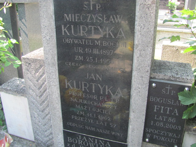 Jan KURTYKA 1903 Bochnia - Grobonet - Wyszukiwarka osób pochowanych