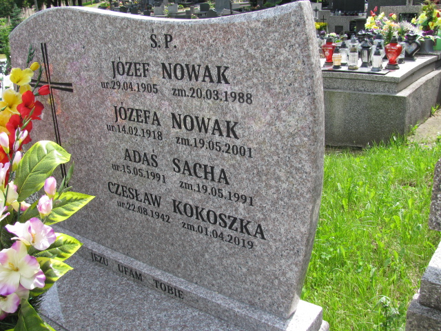 Czesław KOKOSZKA 1942 Bochnia - Grobonet - Wyszukiwarka osób pochowanych