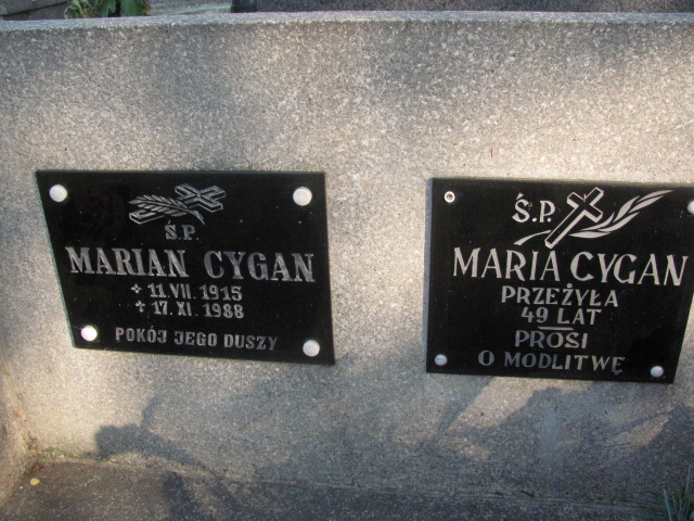 Maria CYGAN 1947 Bochnia - Grobonet - Wyszukiwarka osób pochowanych