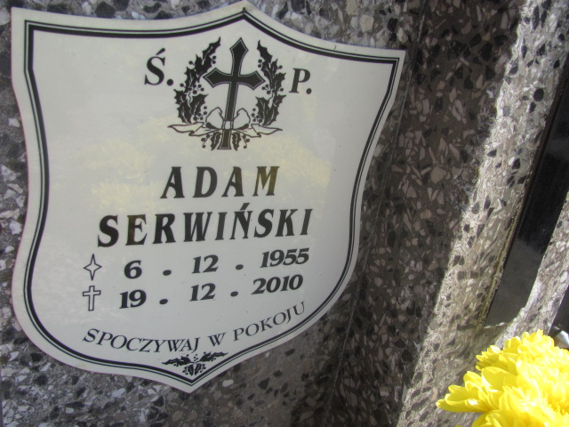 Adam Serwiński 1955 Bochnia - Grobonet - Wyszukiwarka osób pochowanych