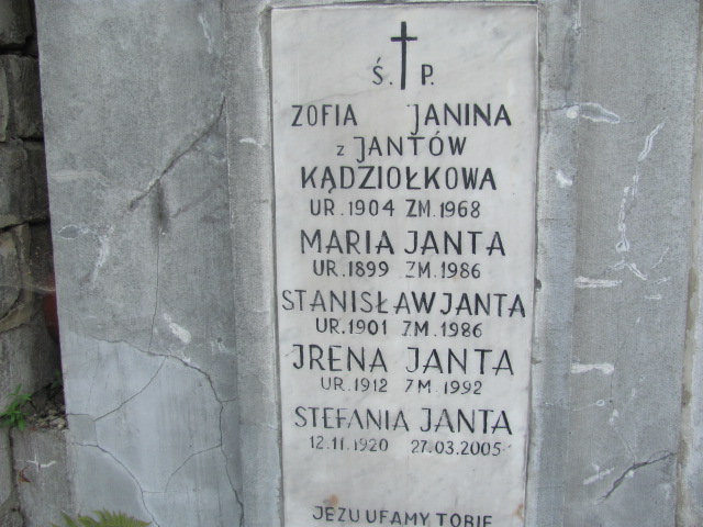 Maria JANTA 1899 Bochnia - Grobonet - Wyszukiwarka osób pochowanych