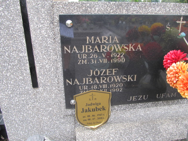 Józef NAJBAROWSKI 1920 Bochnia - Grobonet - Wyszukiwarka osób pochowanych