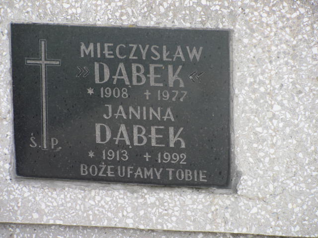 Mieczysław DĄBEK 1908 Bochnia - Grobonet - Wyszukiwarka osób pochowanych
