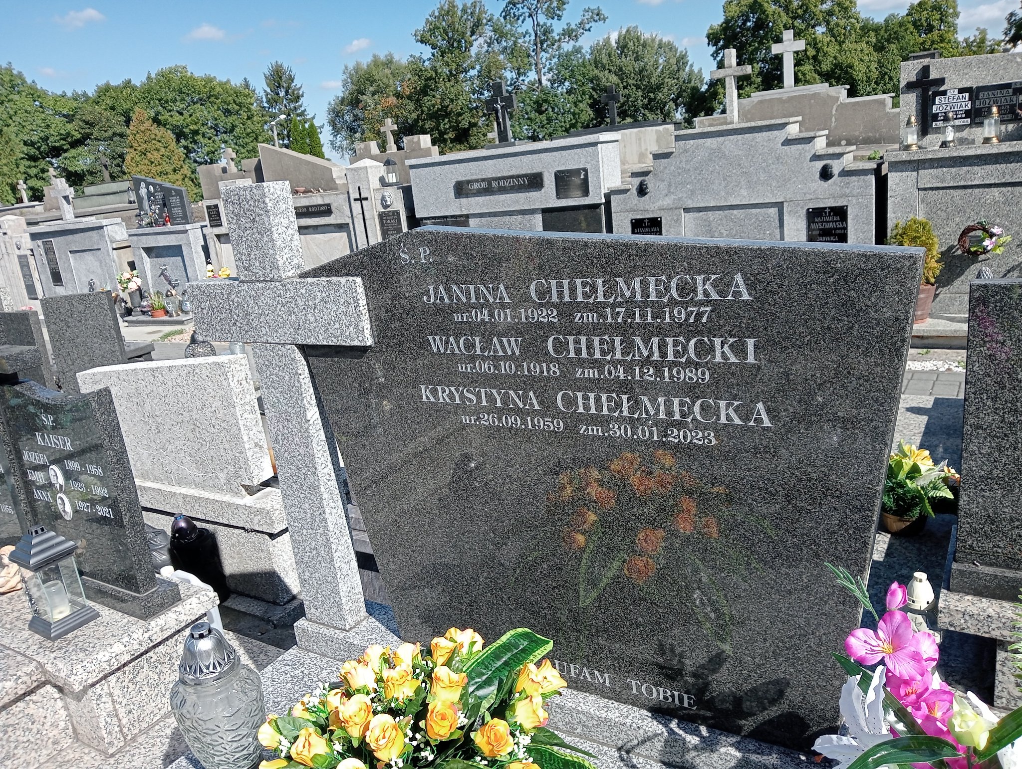 Janina CHEŁMECKA 1922 Bochnia - Grobonet - Wyszukiwarka osób pochowanych