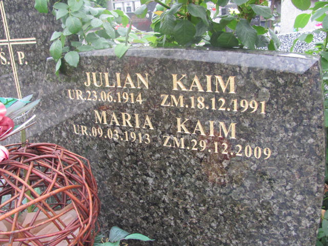 Julian KAIM 1914 Bochnia - Grobonet - Wyszukiwarka osób pochowanych