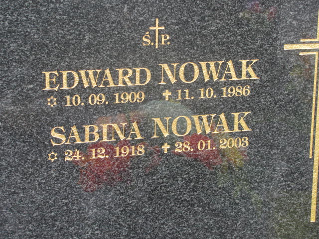 Sabina NOWAK 1918 Bochnia - Grobonet - Wyszukiwarka osób pochowanych