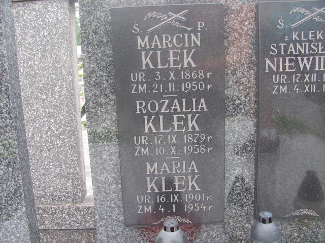 Maria KLĘK 1901 Bochnia - Grobonet - Wyszukiwarka osób pochowanych