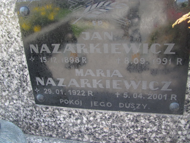 Maria NAZARKIEWICZ 1922 Bochnia - Grobonet - Wyszukiwarka osób pochowanych