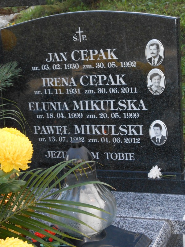 Jan Antoni CEPAK  1930 Bochnia - Grobonet - Wyszukiwarka osób pochowanych
