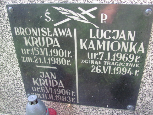 Lucjan KAMIONKA 1969 Bochnia - Grobonet - Wyszukiwarka osób pochowanych