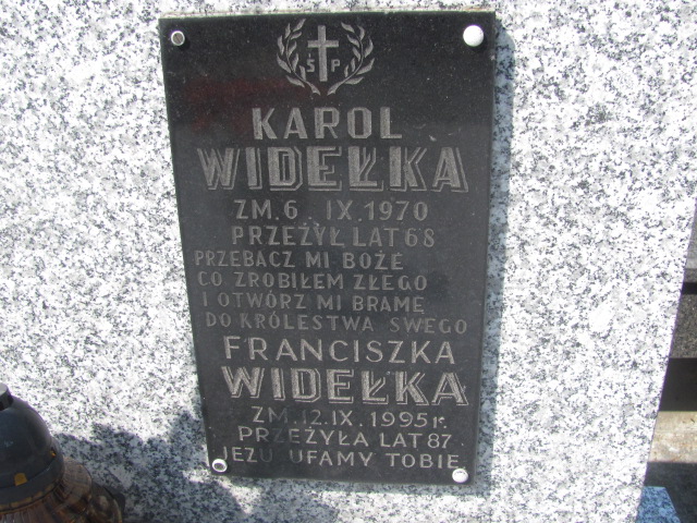 Franciszka WIDEŁKA 1908 Bochnia - Grobonet - Wyszukiwarka osób pochowanych