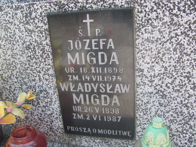 Józefa MIGDA 1898 Bochnia - Grobonet - Wyszukiwarka osób pochowanych