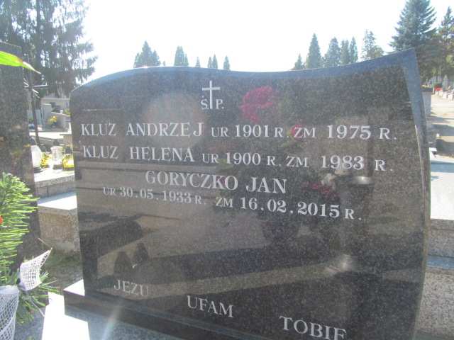 Andrzej KLUZ 1901 Bochnia - Grobonet - Wyszukiwarka osób pochowanych