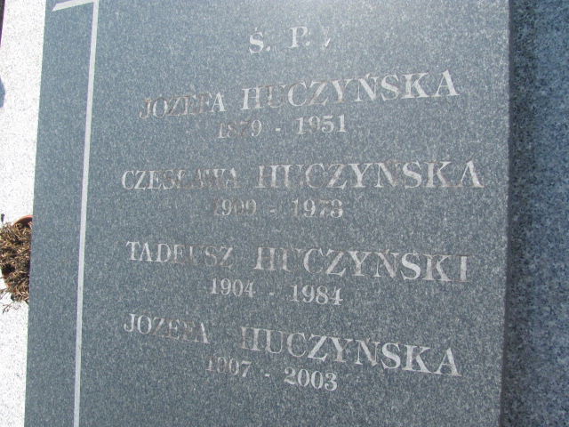 Józefa HUCZYŃSKA 1907 Bochnia - Grobonet - Wyszukiwarka osób pochowanych